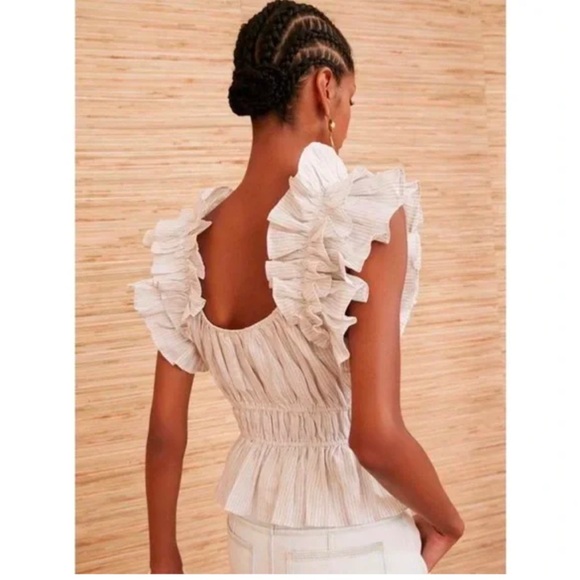 Ulla Johnson Paloma Top in Sand - Picture 4 of 11